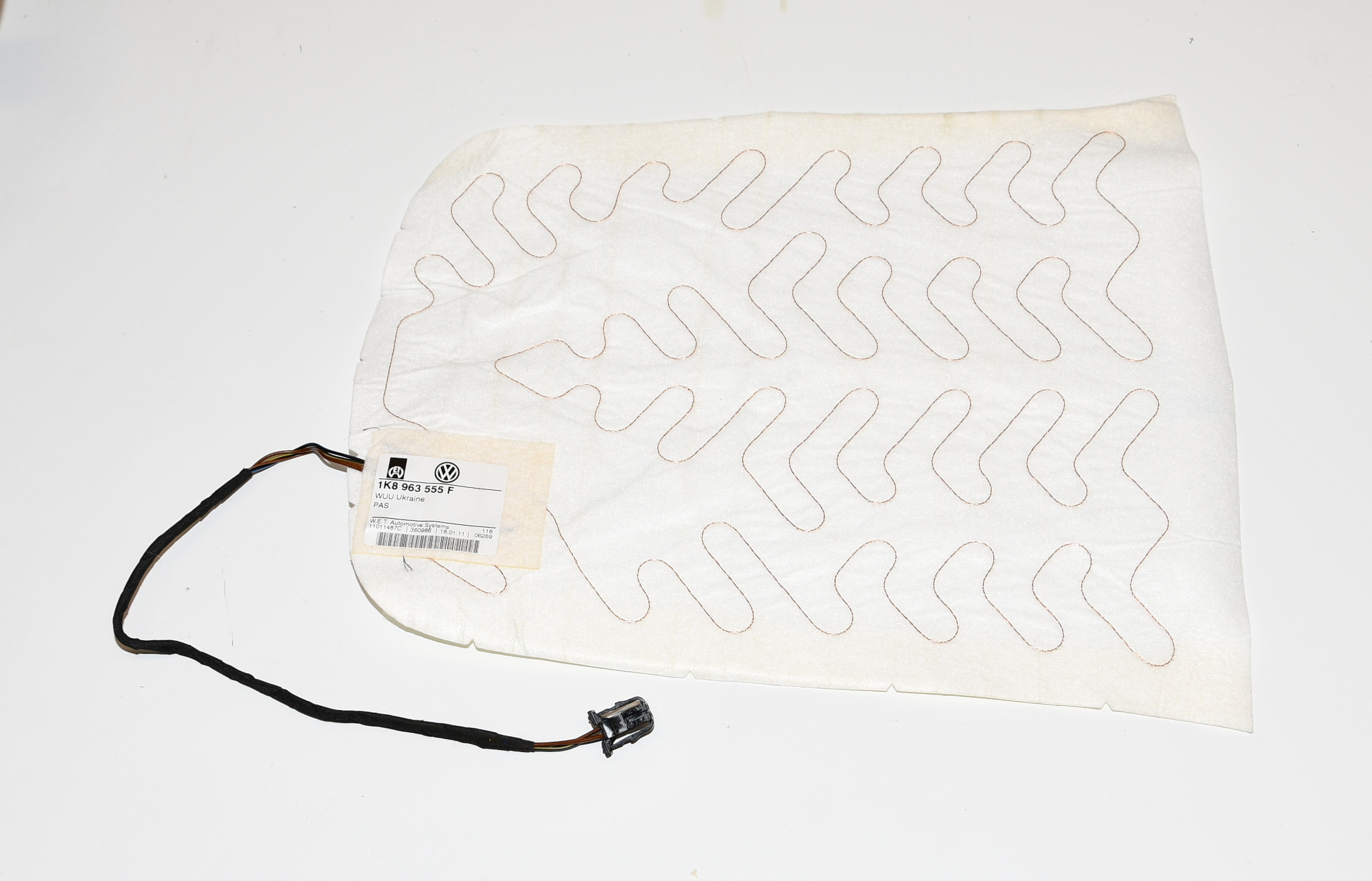 Sitzheizung Heizelement Sitzfläche Vorne,Rechts 1K8963555F Scirocco III Orig. 