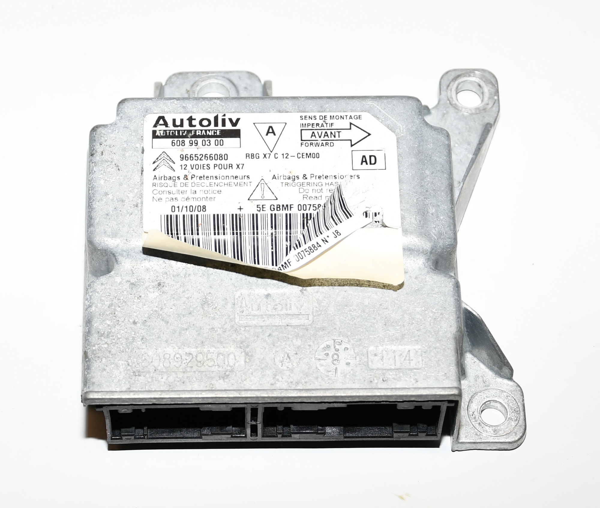 Airbagsteuergerät Airbagmodul  9665266080 C5 III Break Original Autoliv 