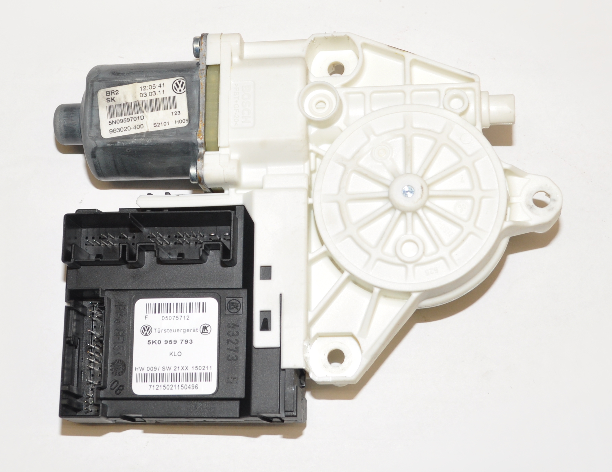 Fensterhebermotor mit Steuergerät Vorne,Links 5N0959701D Z09 Tiguan 5N Orig. 