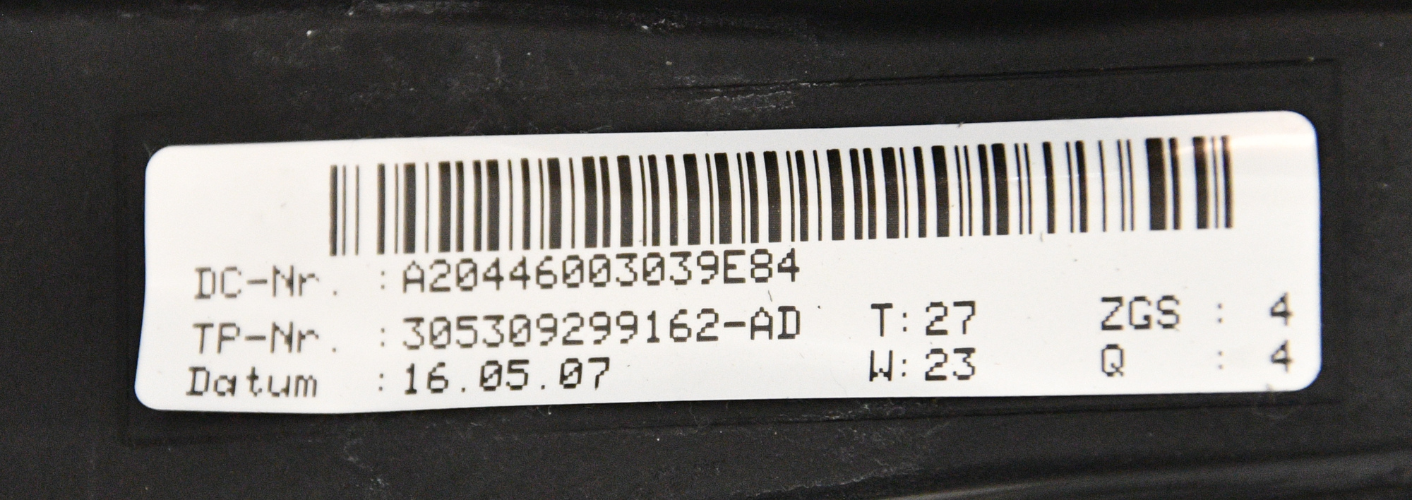 Multifunktionslenkrad Airbaglenkrad  A2044600303 9E84 C Klasse W204 Original    