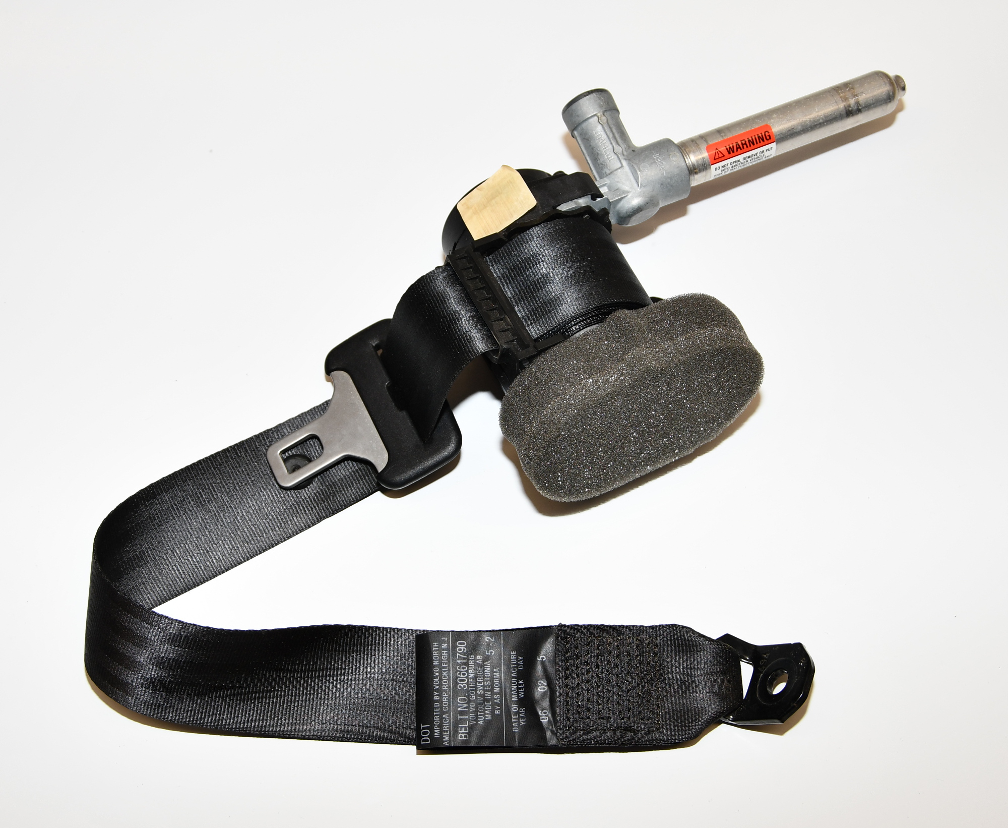 Dreipunkt Sicherheitsgurt Gurtstraffer Hinten,Links 30661790 S40 II Original   