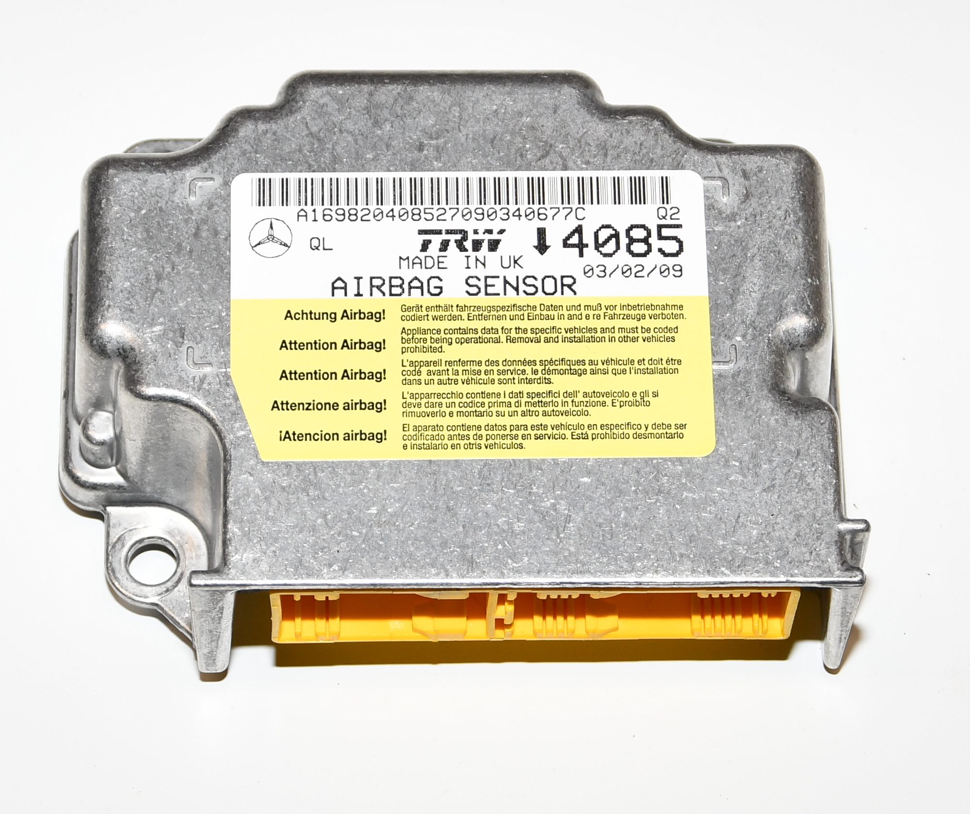 Airbagsteuergerät Airbagmodul  A16982040852 W245 Original TRW 